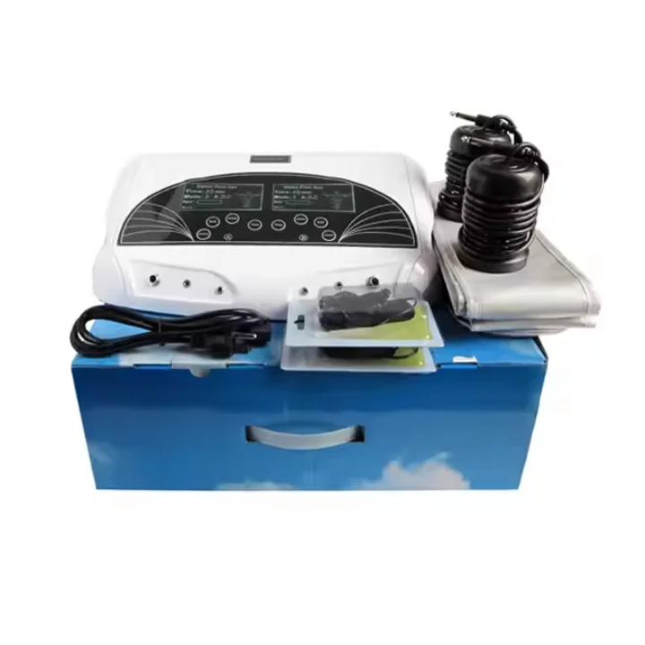 Dual ionic foot spa machine and supplied accessories